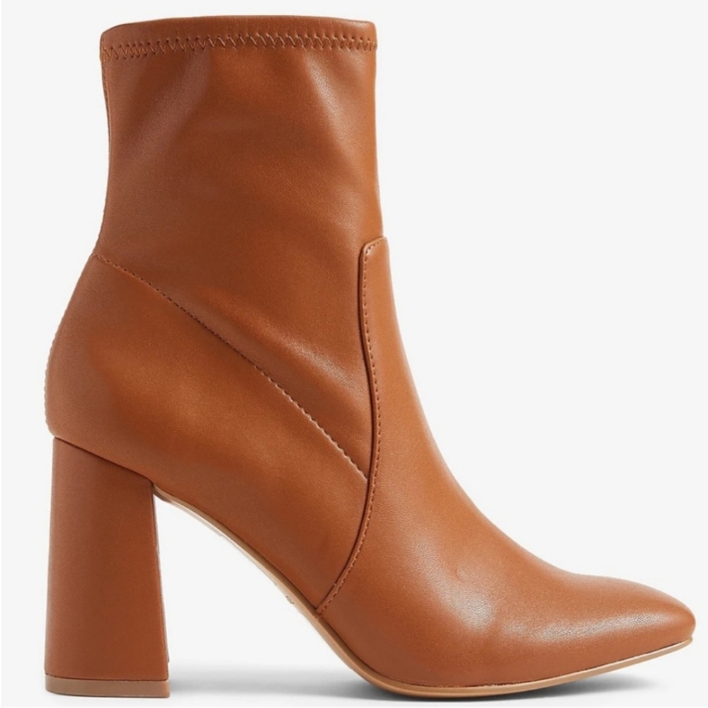 Ankle block heel booties